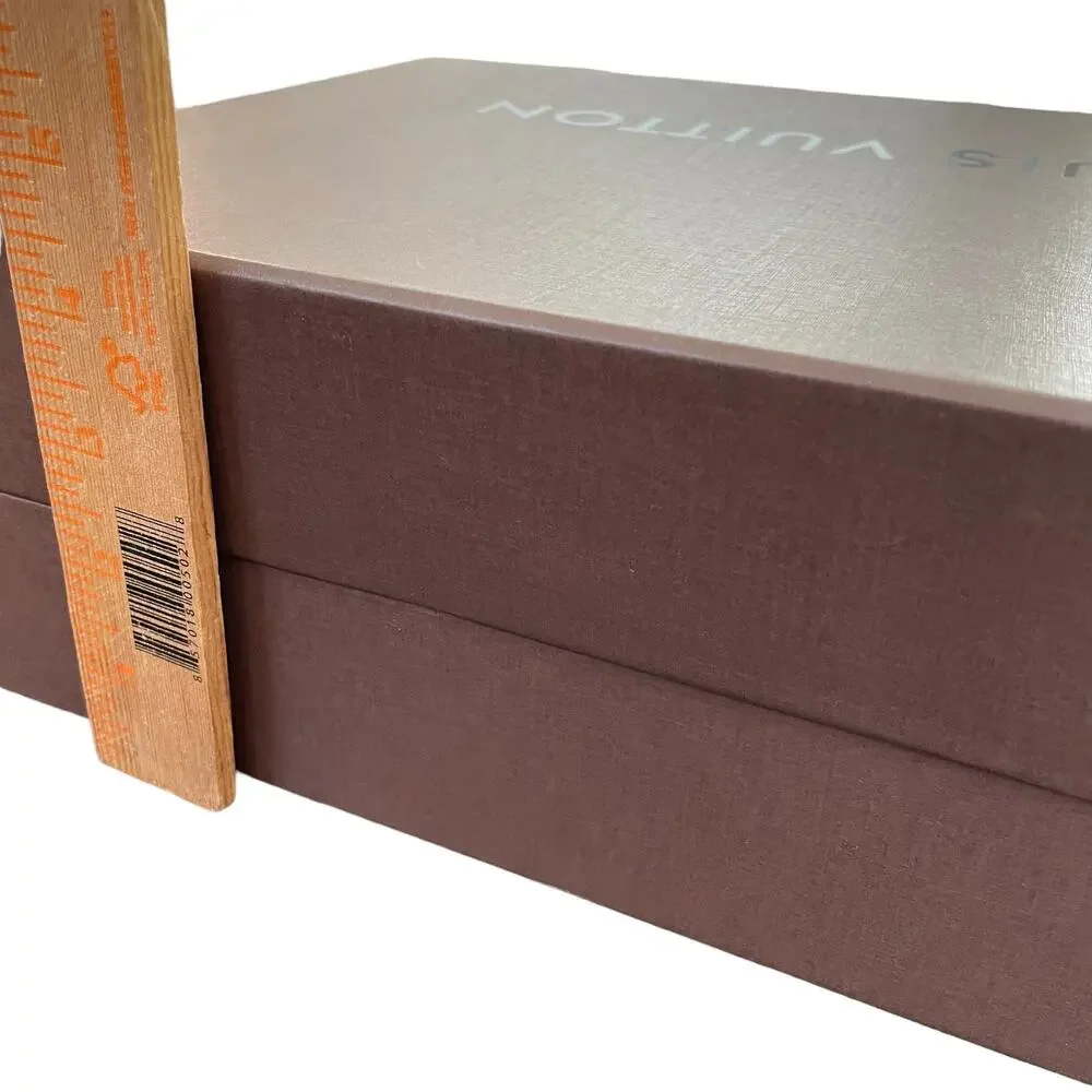 Louis Vuitton Gift Box Empty Storage Dark Brown Authentic Logo Flawed READ